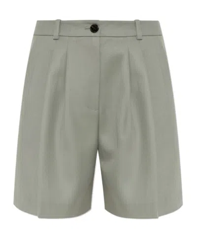 Anine Bing Belt-tie Shorts In Gray