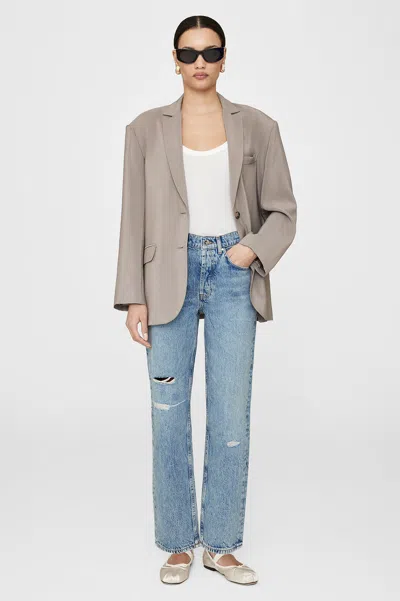 Anine Bing Benson Jean In Repair Indigo In Blue