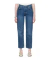 Anine Bing Benson Pouched Jeans In Blue