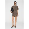 Anine Bing Beth Mini Dress In Animal Print