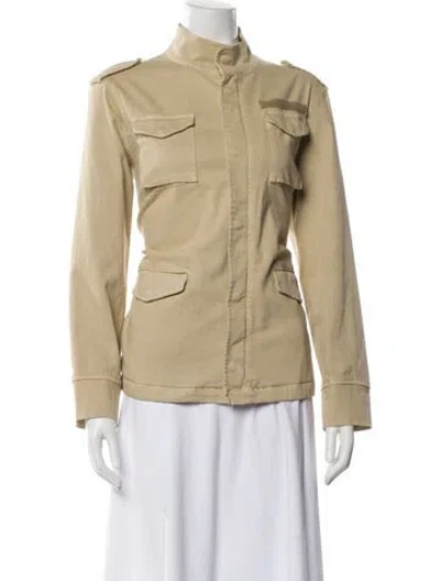 Pre-owned Anine Bing Biker Jacket In Neutral