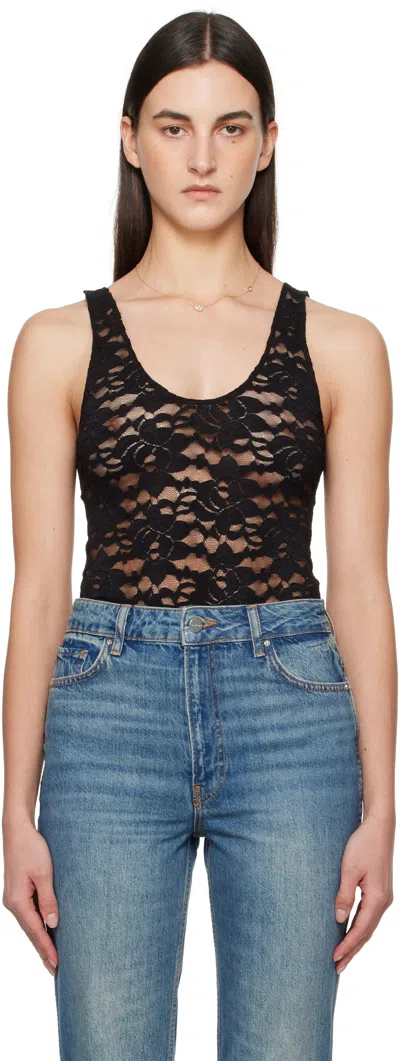 Anine Bing Black Alysha Bodysuit