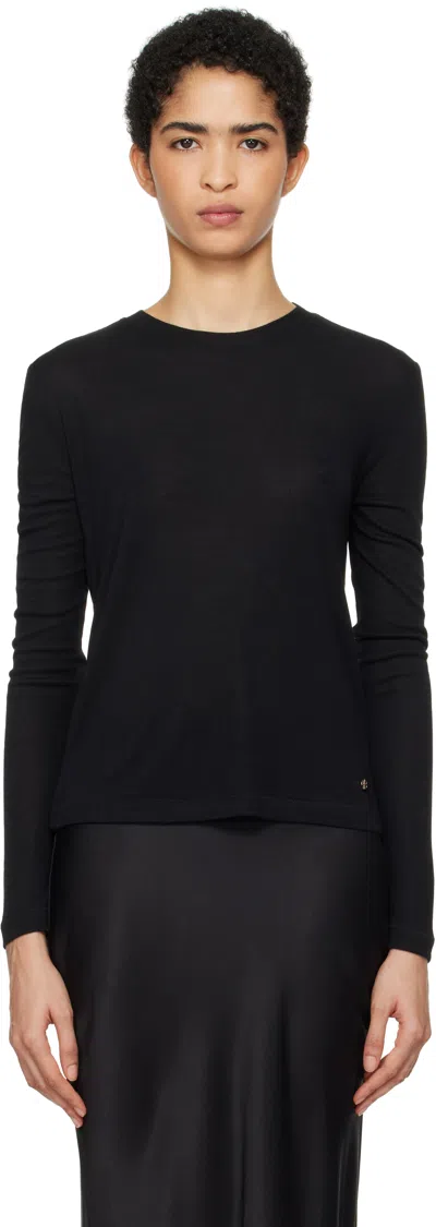 Anine Bing Black Amani Long Sleeve T-shirt