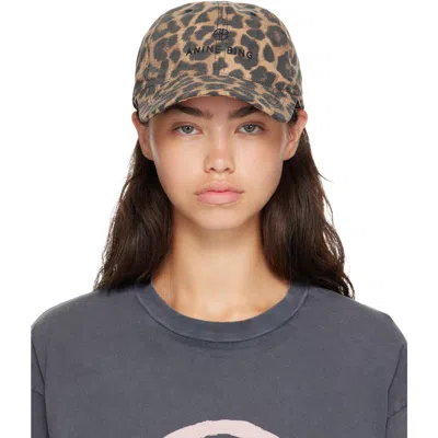 Anine Bing Black & Tan Jeremy Baseball Cap In Brown