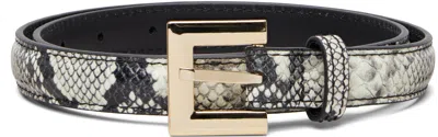 Anine Bing Black & White Nicola Belt In Brown