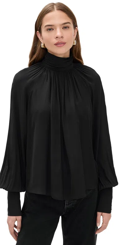 Anine Bing Anne Long Sleeve Top In Black