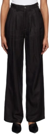 Anine Bing Black Carrie Trousers In Black