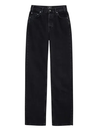 Anine Bing Black Cotton Recycled Cotton Jeans