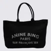Anine Bing Leo Logo Printed Tote Bag In Black