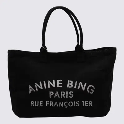 Anine Bing Black Cotton Totes