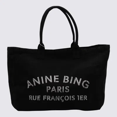 Anine Bing Black Cotton Totes