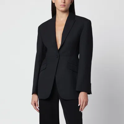 Anine Bing Black Elga Blazer In Wool Blend