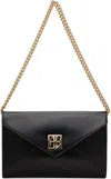Anine Bing Elly High-shine Leather Clutch In Black