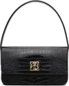 Anine Bing Elly Shoulder Bag In Black Embossed In Black