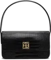 Anine Bing Elly Shoulder Bag In Black Embossed In Black
