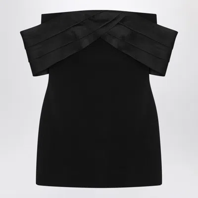 Anine Bing Black Fleur Mini Dress