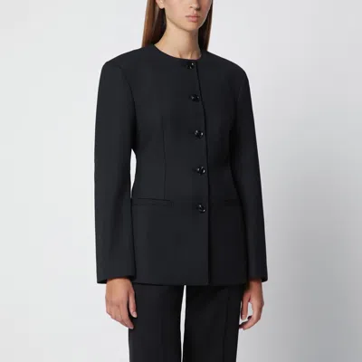 Anine Bing Black Huda Jacket In A Wool Blend
