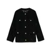 Anine Bing Womens Black Lydia Sequin-knit Tweed Jacket