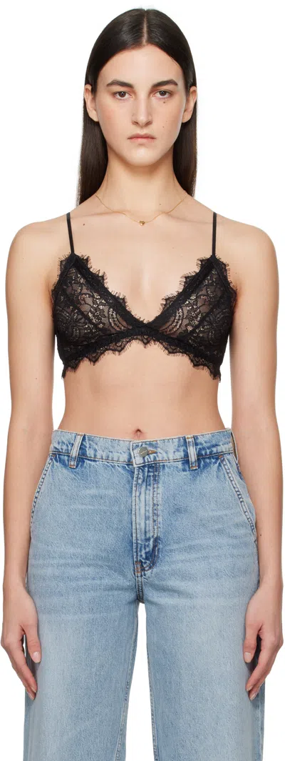 Anine Bing Black Lace Bra