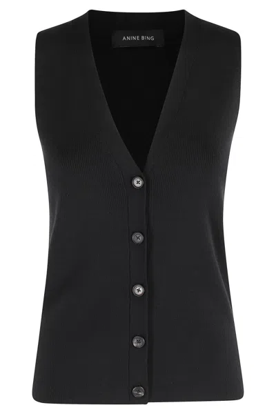 Anine Bing Black Lawrence Waistcoat