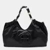 Anine Bing Medium Shopper Bag With Gathered Top Edge In Black