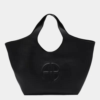 Anine Bing Black Leather Lili Tote Bag
