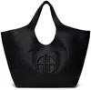 Anine Bing Medium Lili Tote In Black Pebbled In Black