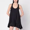 Anine Bing Lilith Silk-blend Mini Dress In Black