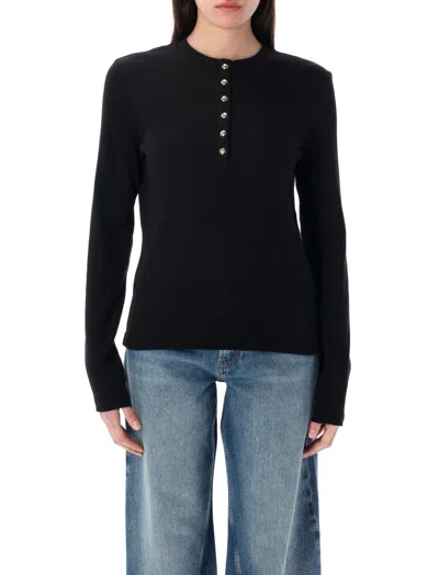 ANINE BING BLACK LONG SLEEVE T-SHIRT