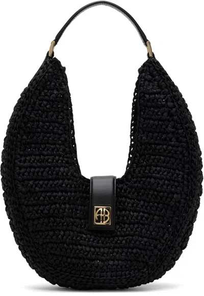 ANINE BING BLACK LOU MONOGRAM BAG
