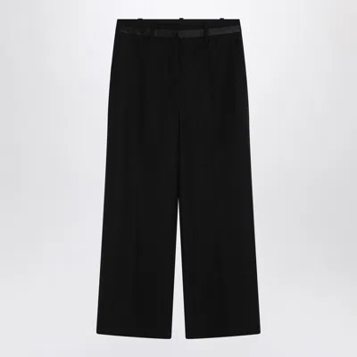 ANINE BING ANINE BING  BLACK LOUISA WOOL TROUSERS