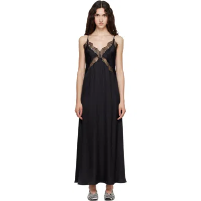 Anine Bing Black Magnolia Midi Dress