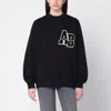 Anine Bing Womens Black Miles Branded Cotton-jersey Sweatshirt