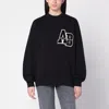 Anine Bing Womens Black Miles Branded Cotton-jersey Sweatshirt
