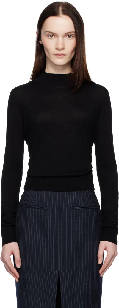 Anine Bing Black Monique Long Sleeve Sweater
