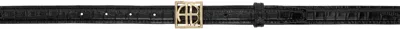 Anine Bing Black Monogram Belt