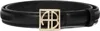 Anine Bing Black Monogram Belt