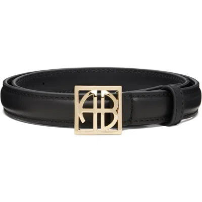Anine Bing Black Monogram Belt