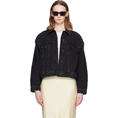 Anine Bing Black Quincy Denim Jacket
