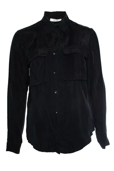Anine Bing , Black Shirt With Pockets In Blue