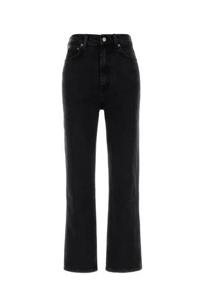 Anine Bing Stretch Denim Jane Jeans In Black