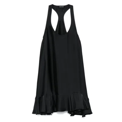 Anine Bing Black Lilith Dress In Silk Blend