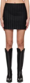 Anine Bing Black Tierra Miniskirt In Dark Grey