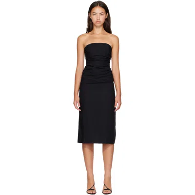 Anine Bing Black Tyla Midi Dress