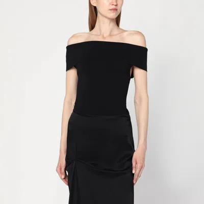 Anine Bing Shoulder Design Fitted Silhouette Soft Stretchable In Black
