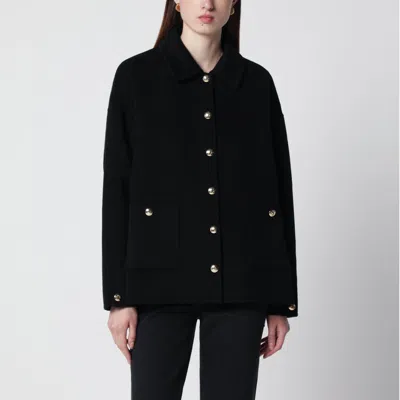 Anine Bing Luca Wool And Cashmere Cardigan In Black