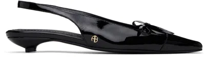ANINE BING BLACK ZOEY SLINGBACK HEELS