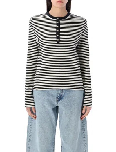 Anine Bing Blackwhite Long Sleeve T-shirt