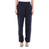 Anine Bing Blaine Wool Blend Cropped Pants In Blue