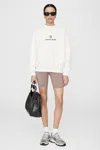 Anine Bing Blake Biker Short In Washed Iron In Brown